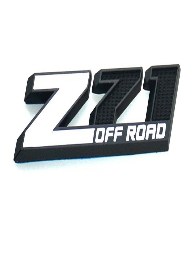 Aimoll 2pcs Z71 Off Emblems with Strong Tape Decal Emblems Badge for GMC Chevy Silverado Sierra Suburban (White/Black) - Image 2